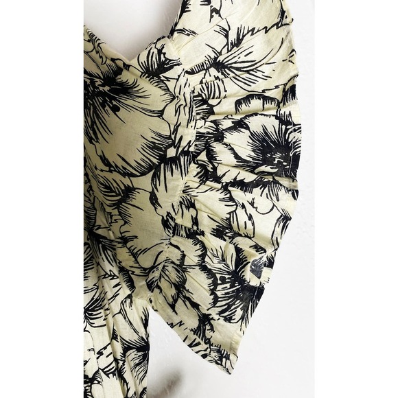 Mille Resort Womens Violetta Floral Ruffle Short Sleeve Tie Waist Mini Dress NWT - Picture 9 of 11